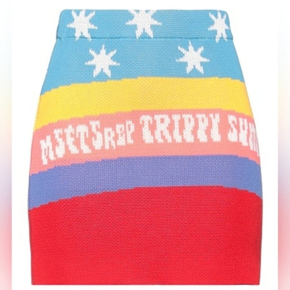 NWT MSFTSREP Knitted Mini Skirt In Maglia Sz M